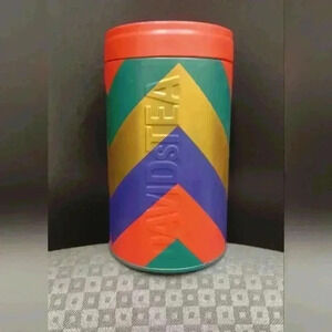 David's Tea Holiday Chevron EMPTY Collectible  Tin